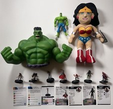 Mixed Lot DC Comics Figures Wonder Woman Hulk Supergirl HeroClix
