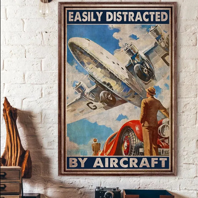 Pilot Airplane Easily Distracted By Aircraft Poster