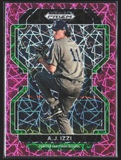 2022 Panini Prizm Draft Picks #PDP126 A.J. Izzi Neon Pink Velocity