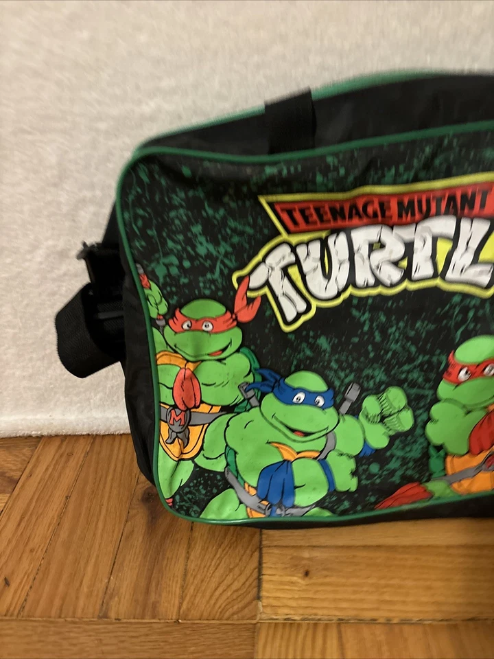 Vintage 1989 TMNT Teenage Mutant Ninja Turtles Duffle Messenger Bag FREE SHIP - Image 2 of 4