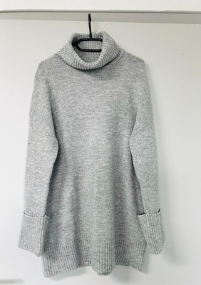Reserved Rolli Kleid Longpulli Gr. S grau Oversize