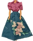 Stunning Rare Vintage 1980's Barbie Clone Top and Floral Skirt Set