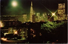 The Romance Of San Francisco California At Night CA Unposted Postcard