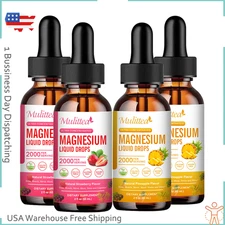 2000Mg Magnesium GlycinateLiquid Drops, Calm Stress Relief Muscle Heart Health