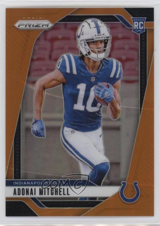 2024 Panini Prizm Rookies Orange Prizm 99/249 Adonai Mitchell #303 Rookie RC
