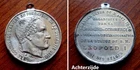 Verzilverde gedenkmedaille Inhuldiging standbeeld Leopold I Antwerpen 1868