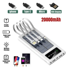 9000000mAh 4 USB Solar Power Bank Backup External Battery Charger for Cell Phone