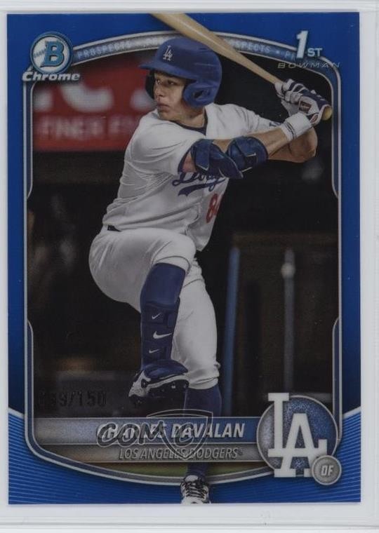 2025 Bowman Draft Chrome Blue Refractor 39/150 Charles Davalan #BDC-96 tw0