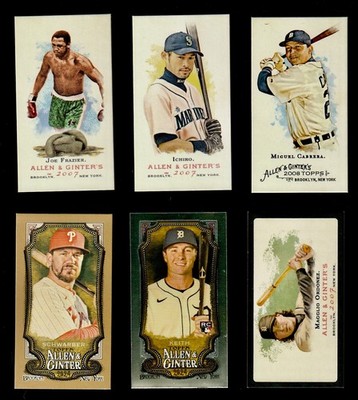 TOPPS ALLEN & GINTER Minis ***YOU PICK***  2 CARD OR $2 MINIMUM