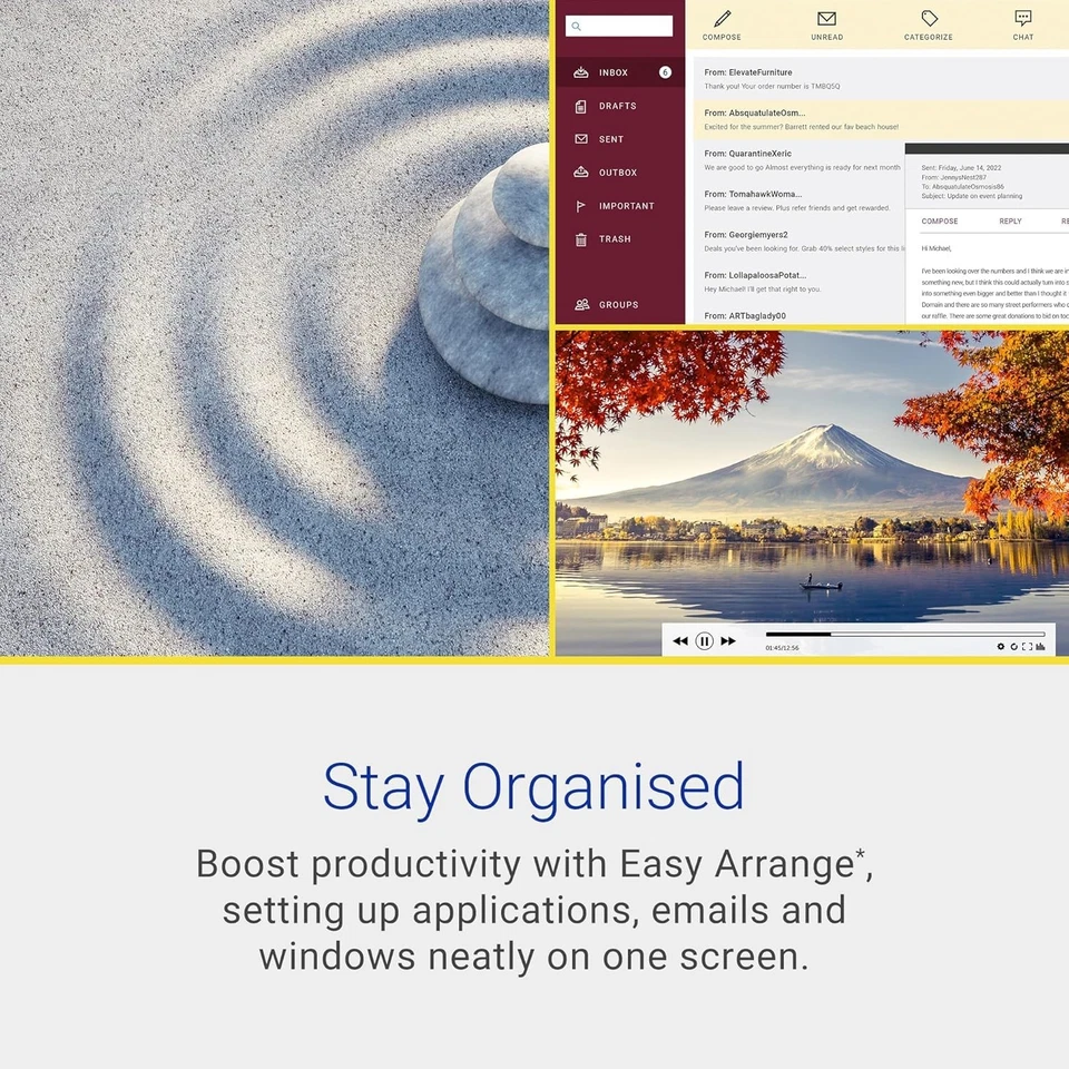 S2725H 27 Inch Full HD (1920x1080) Monitor, 100Hz, IPS, 4ms, 99% sRGB,... - Image 4 of 4