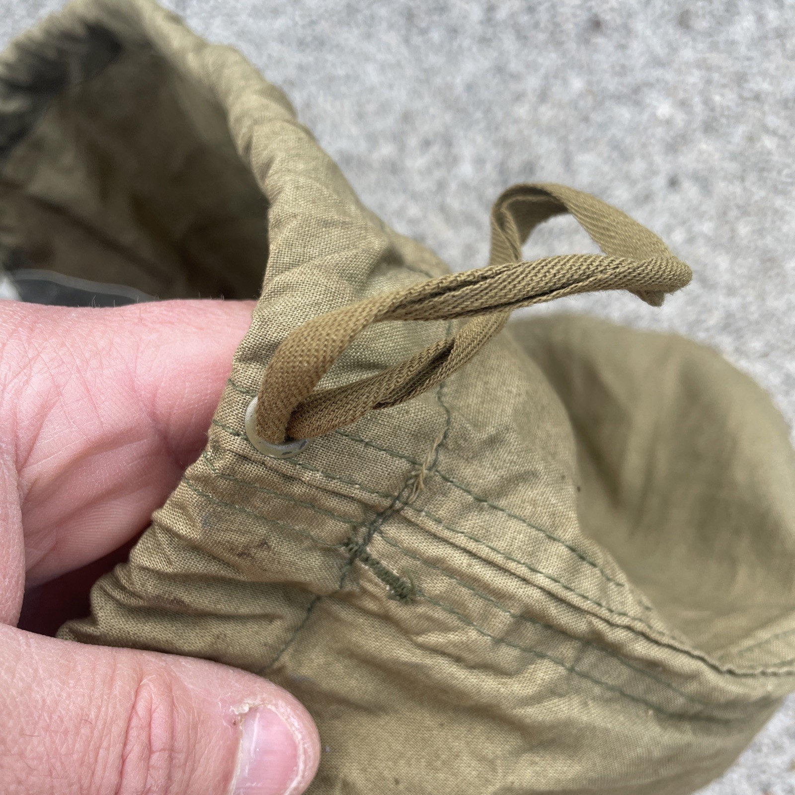 Lot of 2 Vtg US Army Military Drawstring Personal Effects Belongings ...