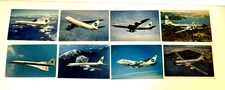 Vintage Lot of 8 - Pan American Airways Airplane Postcards