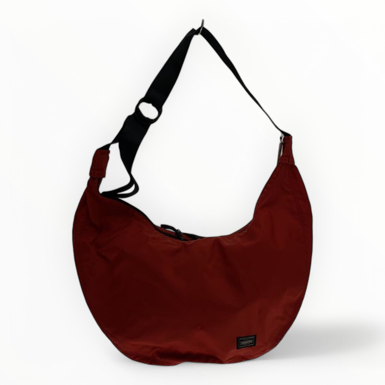 PORTER Nylon Shoulder Bag Red Authentic Men D:4.53” H:10.63 PORTER Nylon Shoulder Bag Red Authentic Men D:4.53” H:10.63