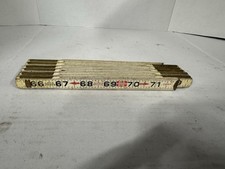Lufkin 066 Red End Extension Rule Folding Wood Ruler 72" Made In The USA