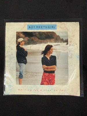 Boy Meets Girl 45 Waiting For A Star To Fall / No Apologies  w/PS