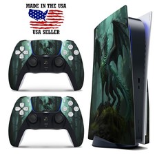 PS5 Disc Version Console  Controller Vinyl Skin Decal Wrap - Dragon