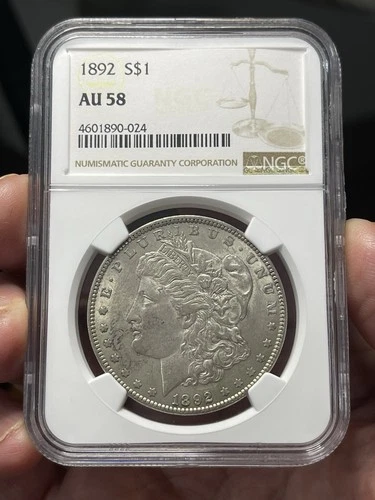 1892 P Morgan Silver Dollar - NGC AU58 - 81079