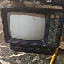 Alaron 5" B W Portable TV CRT Television with AM/FM Radio Model TV-T 625R