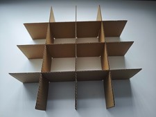 Cardboard Box Dividers Packing Kitchen  Wine Glassware 33x33x8cm 16 sections