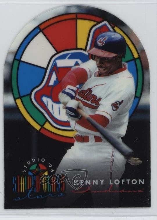 1996 Leaf Studio Stained-Glass Stars Kenny Lofton #12