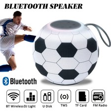 Portable Bluetooth Speaker Soccer Ball Shaped Stereo Super LOUD with LED TF USB