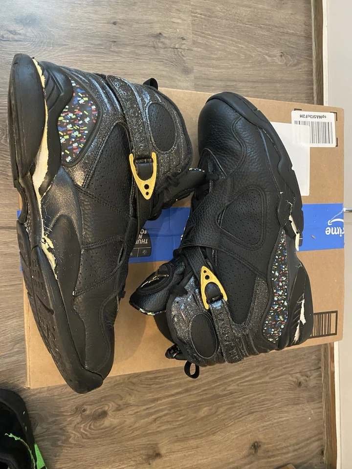 Talla 12 - Air Jordan 8 Retro C&C Confeti Separación Ver Fotos Superior Es Excelente Foto 3 de 4