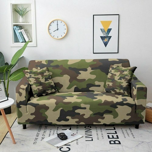 Elastic Sofa Cover Camouflage Couch Covers For Living Room Protector Slipcovers - Picture 8 of 22