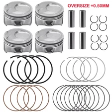 For 2014-2019 HYUNDAI KIA 2.0L Oversize +0.50MM Piston Ring & Pistons Set New