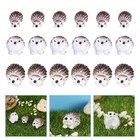 18pcs Miniature Hedgehog Figurines Mini Animal Statue Micro Landscape Ornament