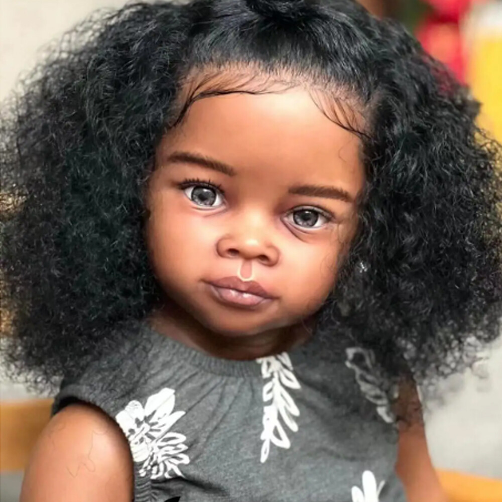Realistic Baby Girl Light Skin Cute Black Reborn Babies Skin