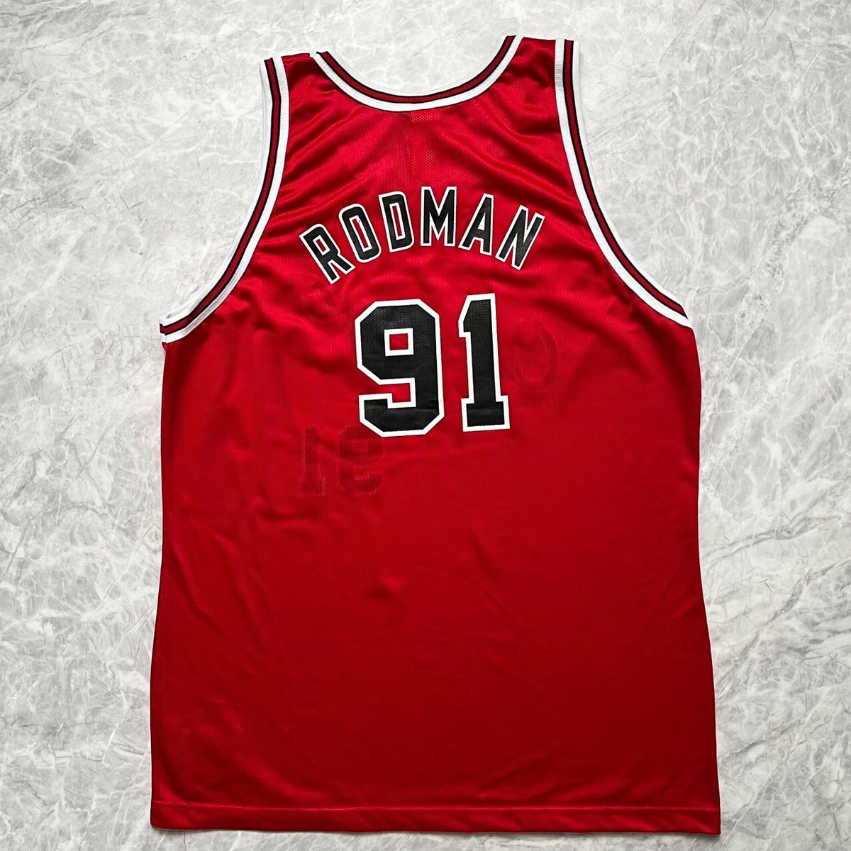 DS VTG 90s NBA CHICAGO BULLS DENNIS RODMAN GOLD 50th CHAMPION