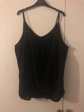 BNWOT SheIn Curve Black Keyhole Crossover Front Vest Top - UK Size 3XL