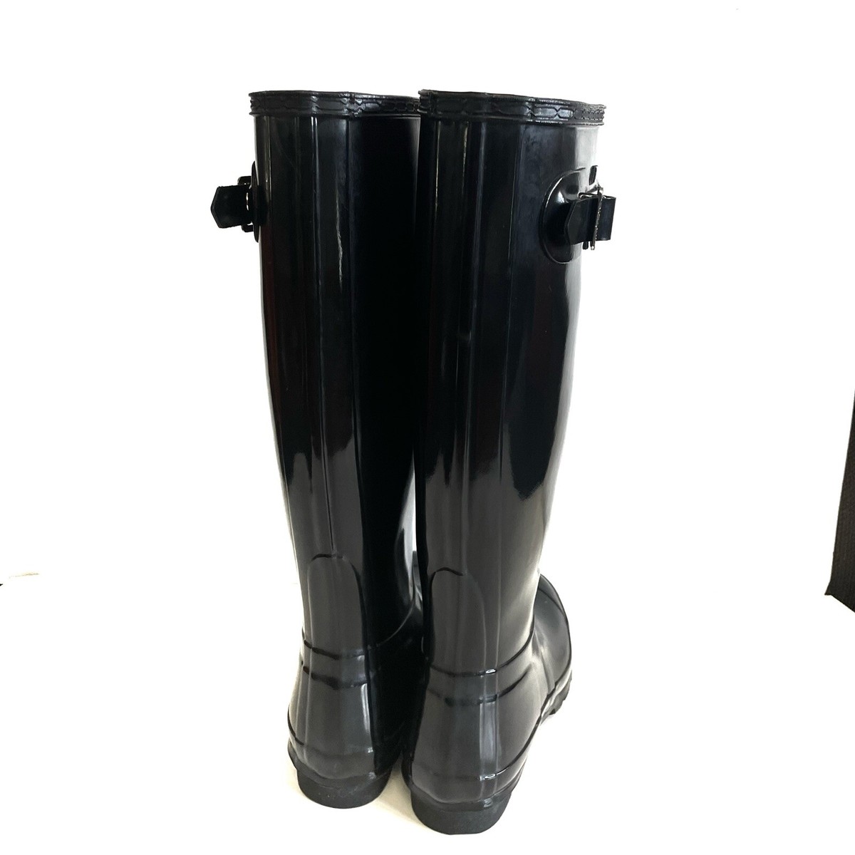 (W) Hunter ★ Original Tall Gloss Rain Boots Black Big Kids Original Gloss Rain Boots - Hunter Boots