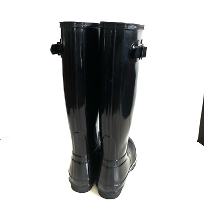 Hunter Original Tall Gloss Adjustable Women's Rain Boots - Black