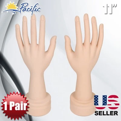 A1 PACIFIC Mannequin movable Flexible Hand Display Jewelry Bracelet nail ring holder 1 pair