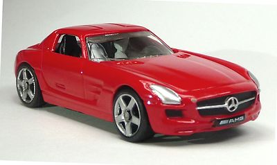 TOP GEAR: 4 Stück: Mercedes SLS AMG rot Modellauto ca.1:64 ''STIG POWER SERIES''