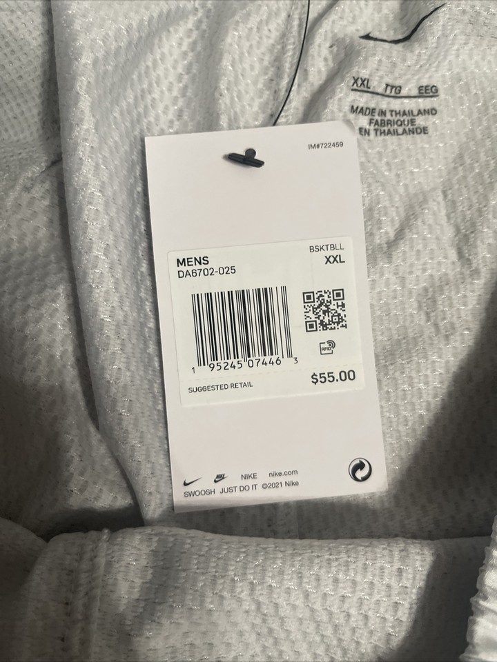 Nike Kyrie Irving Lightweight Basketball Shorts Gray Men's XXL DA6702