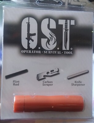 O.S.T. Operator Survival Tool Flunt Rod, Carbon Scraper & Knife Sharpener