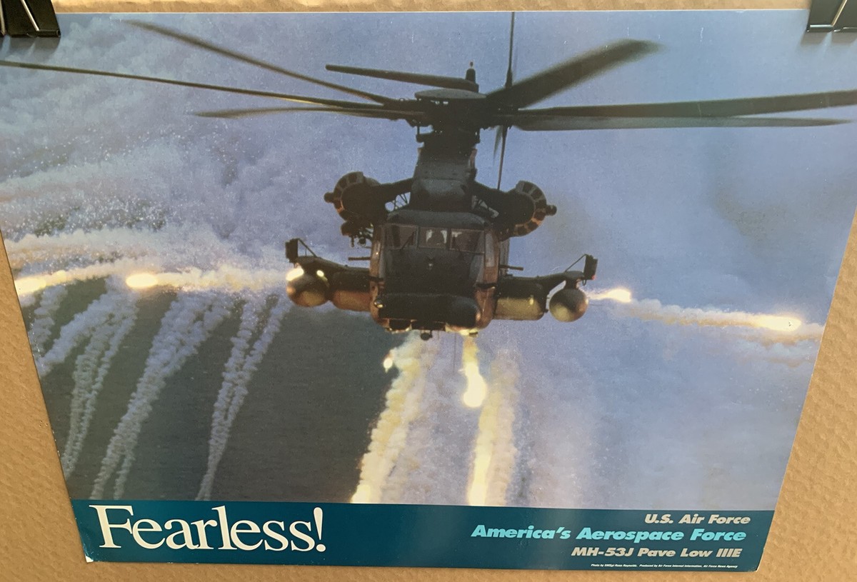 Original Recruitment US AIR FORCE Advertising Poster MH-53