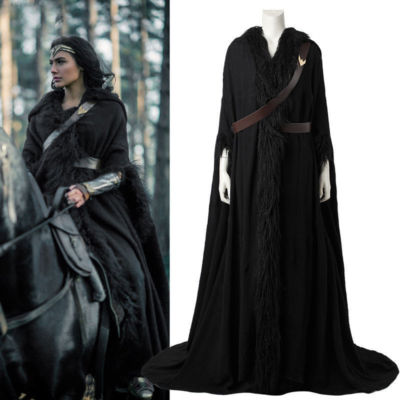 Wonder Woman Diana Prince Cosplay Cape Hooded Costume