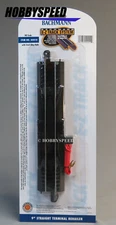 BACHMANN HO E-Z TRACK 9" STRAIGHT TERMINAL RERAILER BLACK steel alloy BAC44410