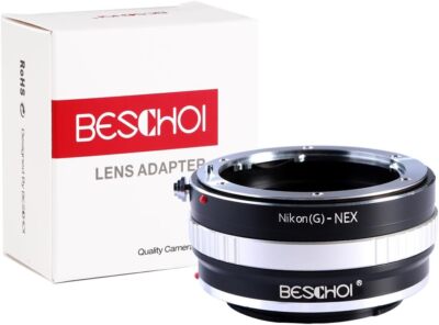 BESCHOI Objektivhalterung Adapter für Nikon F-Halterung G-Typ DSLR Objektiv auf Sony NEX EMount