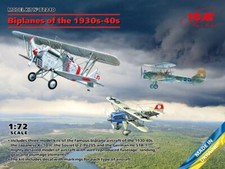 ICM 1/72 Biplanes of the 1930s and 1940s (Heinkel Hе-51A-1, Kawasaki Ki-10-II...