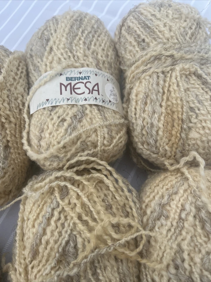 (8) Skeins Bernat Mesa Yarn 51% Wool -Made in Belgium - Has Been In a sealed bag - Image 2 of 2