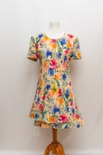 Vintage Maggie London womens dress floral S+ 90s