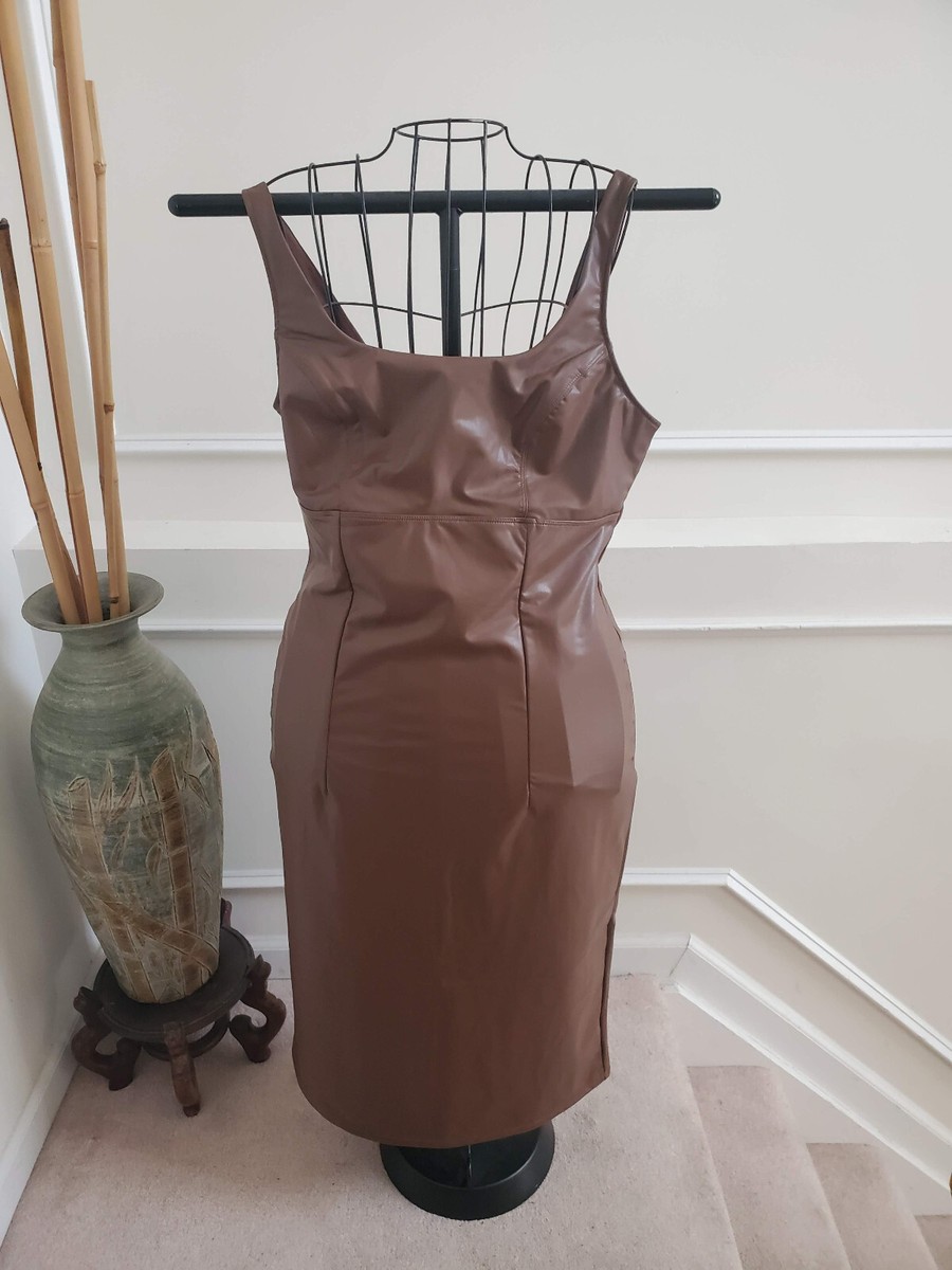 SOPHIA VERGARA Faux Leather Skin-Tight Brown Dress Size XL. FREE SHIPPING | eBay SOPHIA VERGARA Faux Leather Skin-Tight Brown Dress Size XL. FREE SHIPPING | eBay