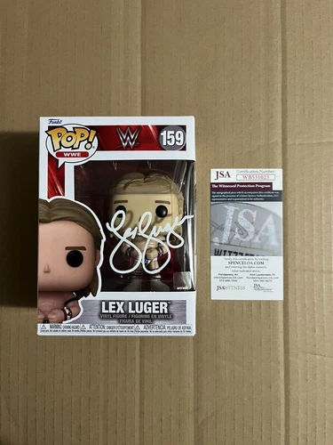 WWE Lex Luger Funko Pop 159 Signed Autograph Inscription JSA Witness COA