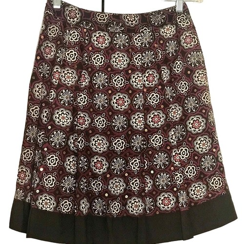 Ann Taylor Loft Petite Sequined A-Line Skirt Women Size 2P