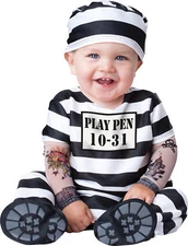 Time Out Toddler Costume Baby Prisoner Jail Convict Halloween
