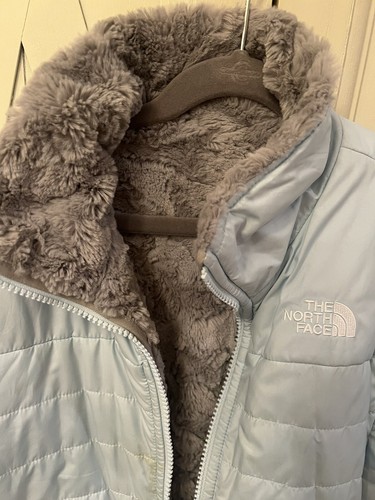 The North Face Reversible Mossbud Swirl Jacket Black Youth Girl Medium (10/12) - Picture 3 of 3